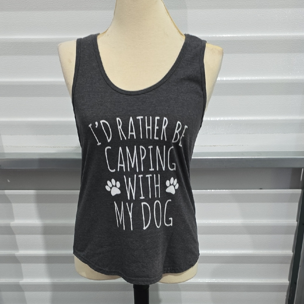 Gray Dog Lover's Tank Top Port & Company Size Medium